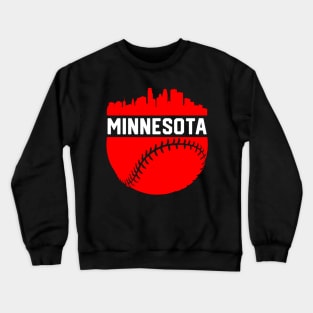 Downtown MPLS STP Minnesota Skyline Baseball Crewneck Sweatshirt